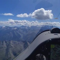 Flugwegposition um 13:12:51: Aufgenommen in der Nähe von Gemeinde Gerlos, 6281 Gerlos, Österreich in 3447 Meter